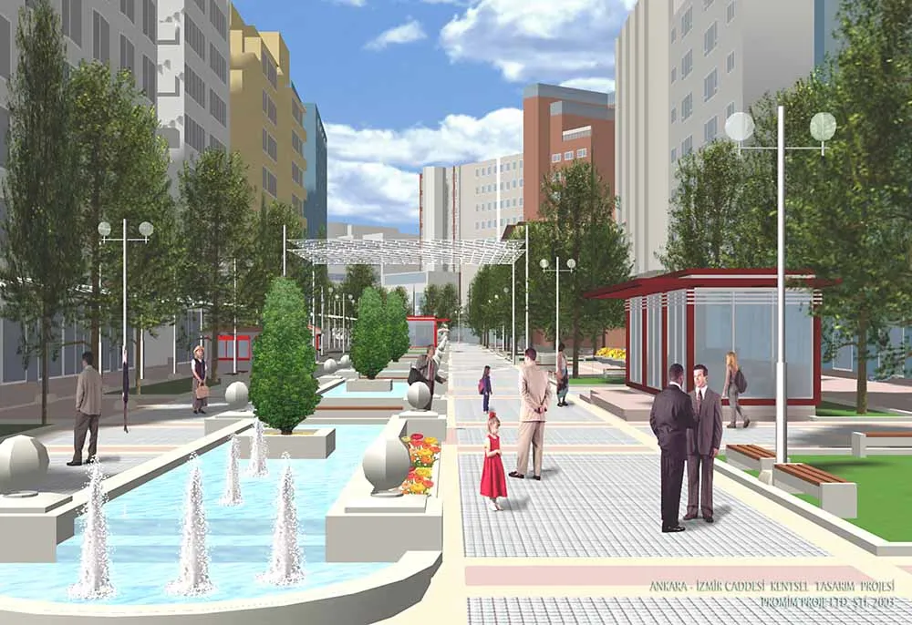 İzmir Caddesi Yaya Bölgesi Çevre Düzenleme Projesi - 2
