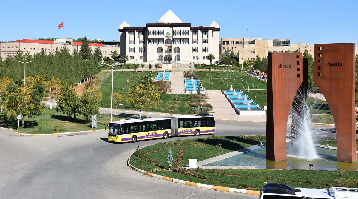 Harran University Campus: Monument, Rectorate, Cycle Path and Sports Centre